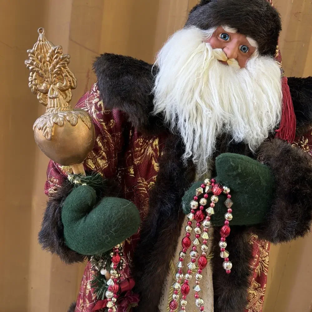 Victorian Santa Claus St Nick Father Christmas Free Standing 3’ Tall Decoration